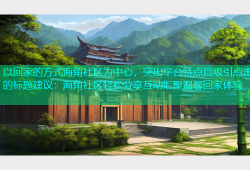 以回家的方式海角社区为中心，突出平台特点且吸引点击的标题建议：海角社区轻松分享互动汇聚温馨回家体验
