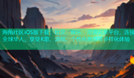 海角社区iOS版下载：社交、娱乐、资源共享平台，连接全球华人，享受K歌、游戏、个性化推荐等多样化体验