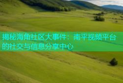 揭秘海角社区大事件：南平视频平台的社交与信息分享中心