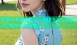 探索hj08海角社区：便捷语音视频互动，畅享社交乐趣