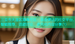 三亚市天涯区海角社区：自由表达的社交平台，智能推荐、话题讨论、多元化内容分享(1)