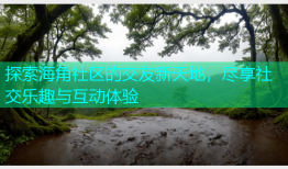 探索海角社区的交友新天地，尽享社交乐趣与互动体验