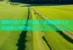海角社区八级大狂风：体验极限社交与信息分享的中心