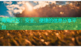 海角社区：安全、便捷的信息分享平台