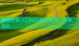 海角社区入口hjcc42：社交、分享、成长