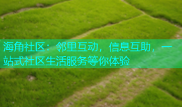 海角社区：邻里互动，信息互助，一站式社区生活服务等你体验