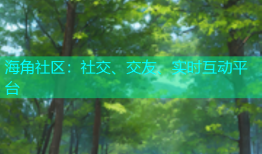 海角社区：社交、交友、实时互动平台