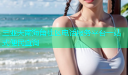 三亚天南海角社区电话服务平台一站式便民查询