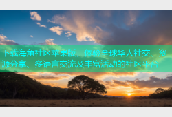 下载海角社区苹果版，体验全球华人社交、资源分享、多语言交流及丰富活动的社区平台