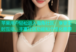 苹果用户轻松进入海角社区，享受实时互动、丰富社区功能和个性化推荐