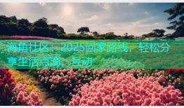 海角社区：2025回家路线，轻松分享生活点滴，互动