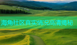 海角社区真实情况高清揭秘