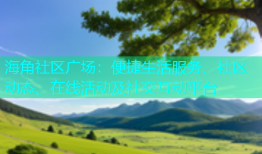 海角社区广场：便捷生活服务、社区动态、在线活动及社交互动平台