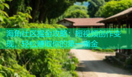海角社区掘金攻略：短视频创作变现，轻松赚取你的第一桶金