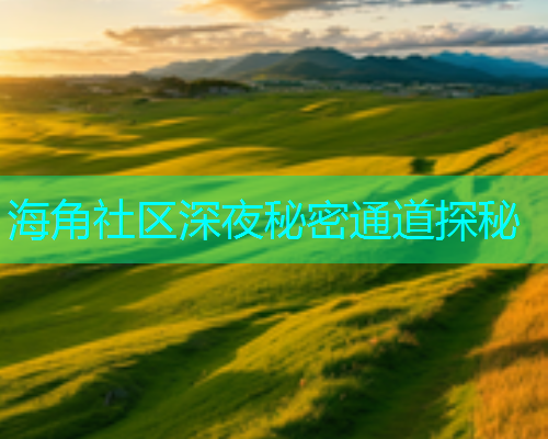 海角社区深夜秘密通道探秘
