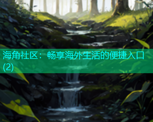 海角社区：畅享海外生活的便捷入口(2)