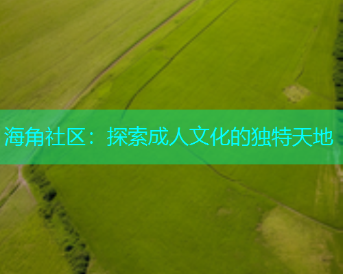 海角社区：探索成人文化的独特天地