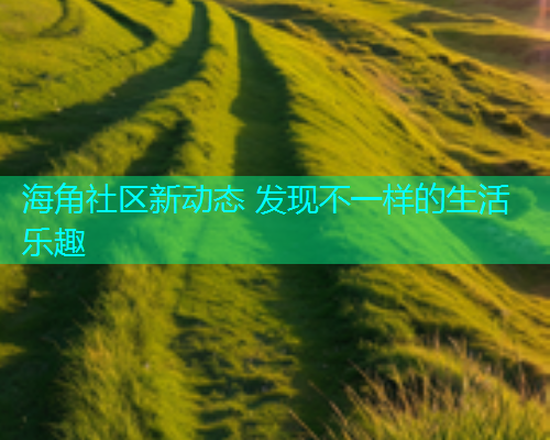 海角社区新动态 发现不一样的生活乐趣