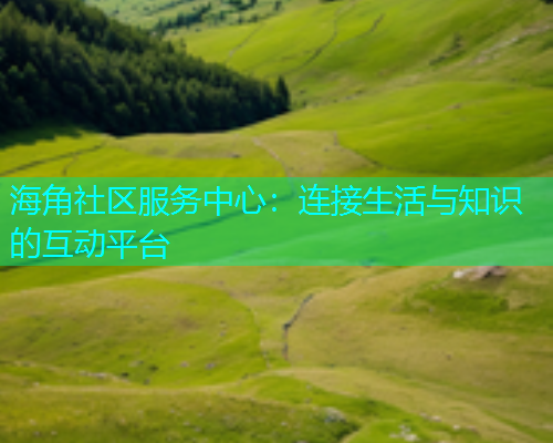 海角社区服务中心：连接生活与知识的互动平台