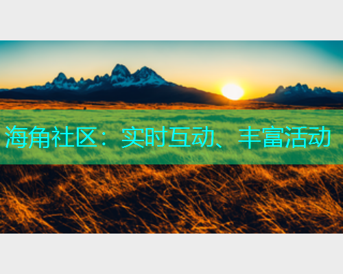 海角社区：实时互动、丰富活动