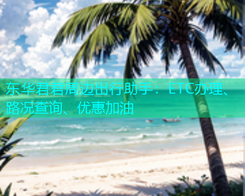 东华君君周边出行助手：ETC办理、路况查询、优惠加油