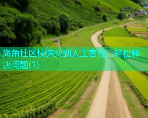 海角社区快速找到人工客服，轻松解决问题(1)
