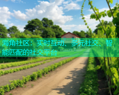 海角社区：实时互动、多元社交、智能匹配的社交平台